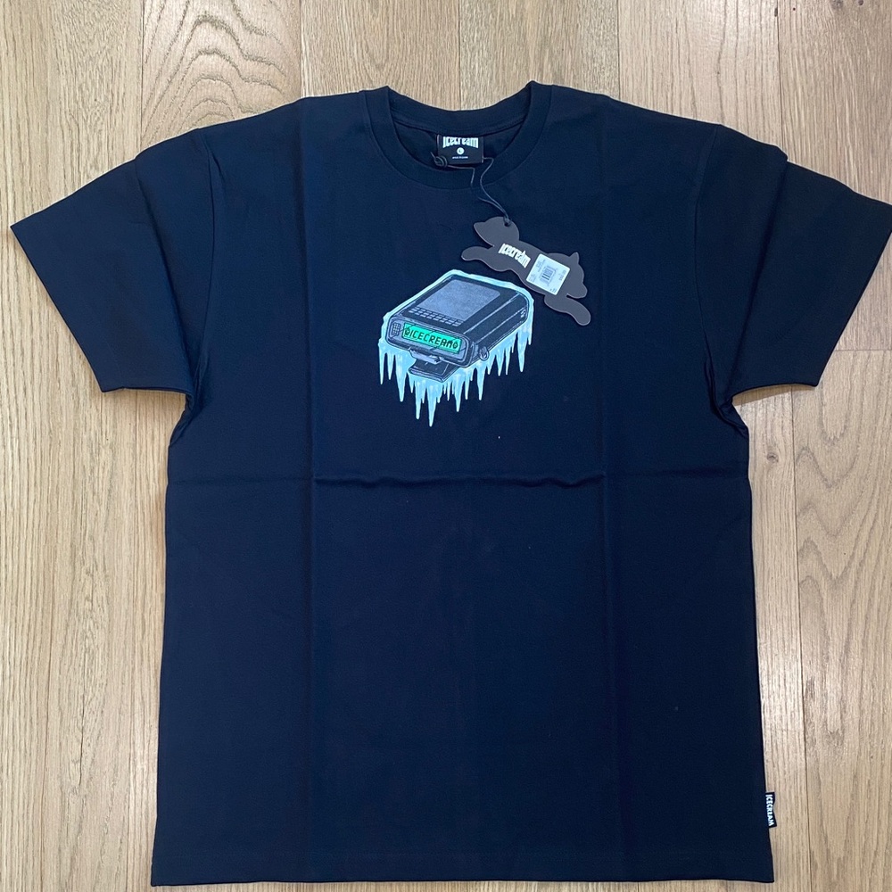 Navy Graphic Tee with Ice Design